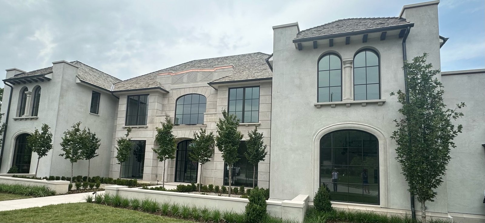 Custom stucco home exterior
